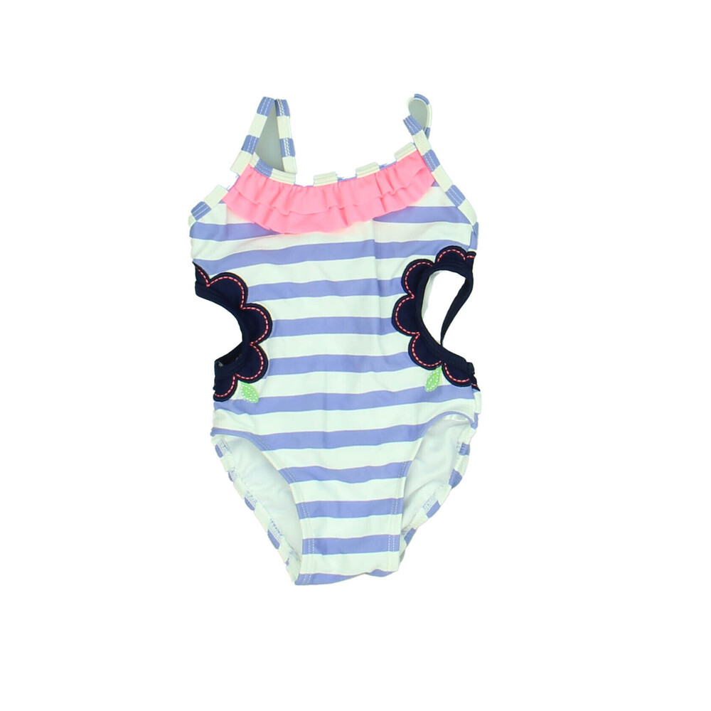 Hartstrings Girls Purple | White 1-piece Swimsuit size: 6-9 Months